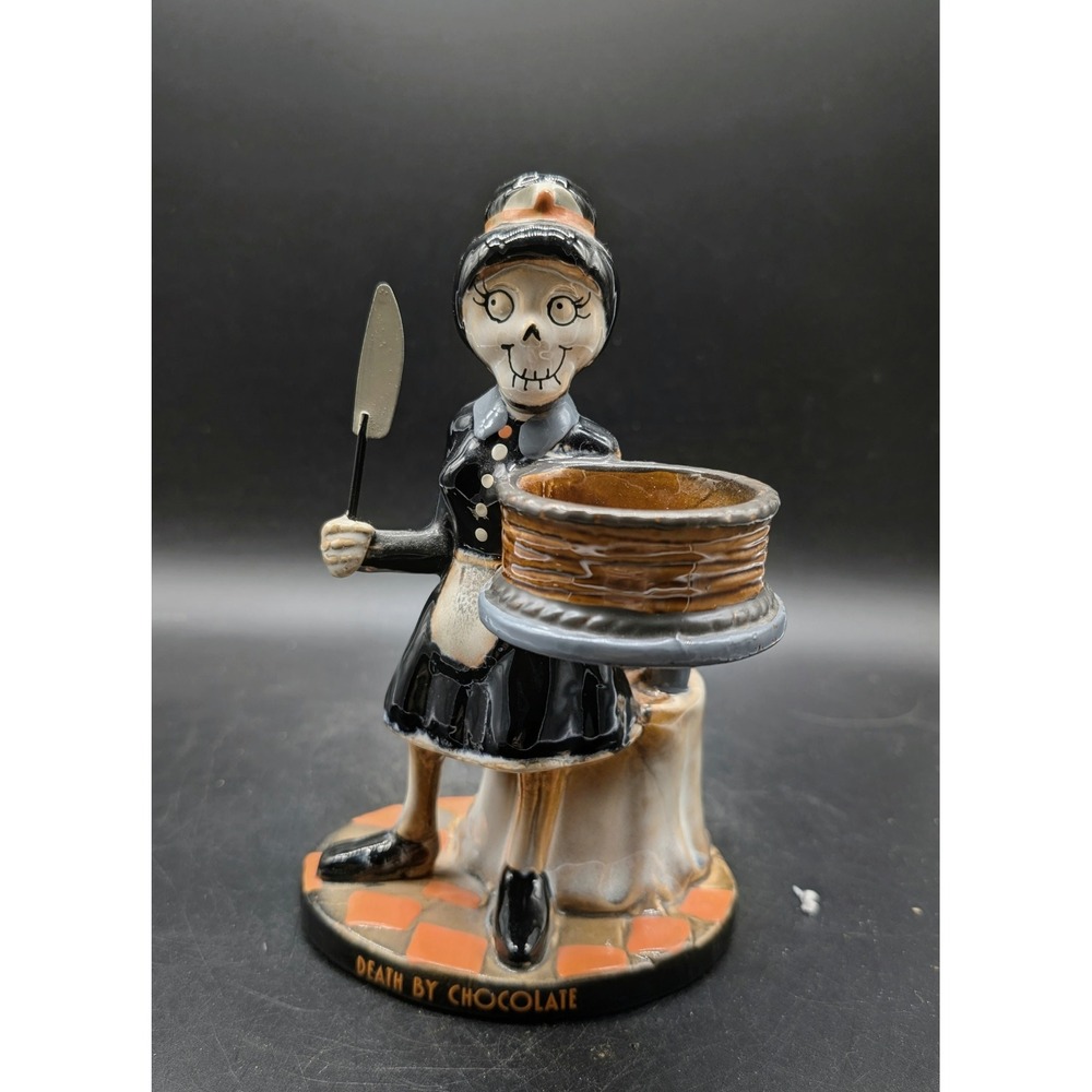 Yankee‎ Candle Boney Bunch 2017 Death By Chocolate Skeleton Tealight Holder 8"